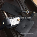 black name card leather luggage id tags